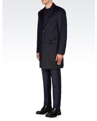 Emporio Armani Classic Coat In Wool Broadcloth