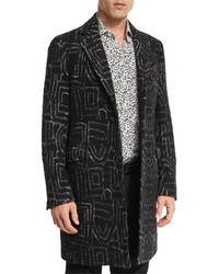 Etro Graphic Pattern Jacquard Overcoat