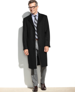 Izod Coat Prospect Wool Blend Overcoat, $129 | Macy's | Lookastic