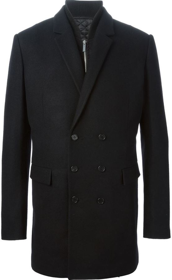 Juunj Layered Double Breasted Coat, $1,628 | farfetch.com | Lookastic.com