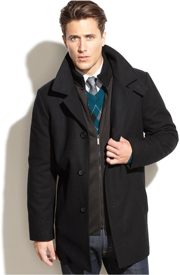 Kenneth Cole New York Eliot Wool Blend Over Coat Slim Fit | Where to ...