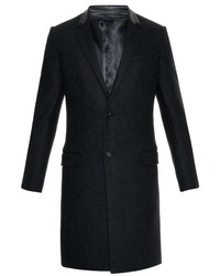 Lanvin Leather Collar Wool Overcoat