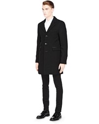 Mackage Charles Classic Black Wool Overcoat