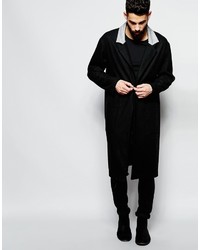 Reclaimed Vintage Overcoat With Contrast Lapel