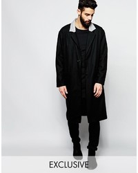 Reclaimed Vintage Overcoat With Contrast Lapel