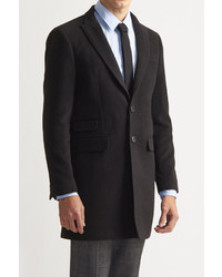 Paisley Gray Slim Wool Peak Lapel Coat