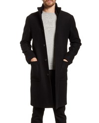 Frame Ribbed Collar Wool Blend Topcoat