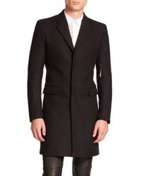 Helmut Lang Shield Melton Wool Overcoat