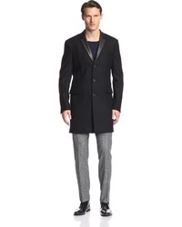 The Kooples Single Breasted Coat With Leather Collar