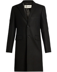 Saint Laurent Single Breasted Wool Overcoat