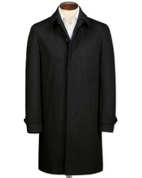 Charles Tyrwhitt Slim Fit Black Raincoat