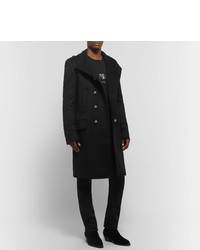 Balmain Slim Fit Double Breasted Cashmere Coat