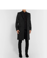Givenchy Slim Fit Leopard Jacquard Wool Coat
