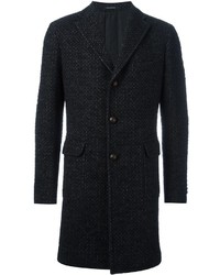 Tagliatore Single Breasted Tweed Coat