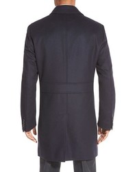 BOSS Task Trim Fit Wool Cashmere Overcoat