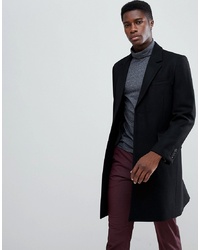 ASOS DESIGN Wool Mix Overcoat In Black