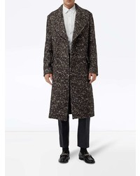 Burberry Wool Mohair Blend Tweed Tailored Coat