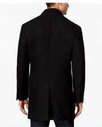 Calvin Klein X Fit Black Melange Extra Slim Fit Overcoat