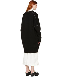 MM6 MAISON MARGIELA Black Oversized V Neck Sweater