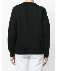 Moncler Cracked Patent Effect Sweater