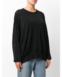 T by Alexander Wang Distressed Oversized Jumper