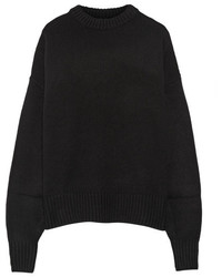 The Row Ophelia Oversized Wool And Cashmere Blend Sweater Black