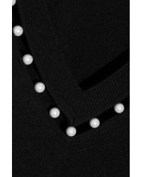 Givenchy Oversized Embellished Wool Blend Sweater Black