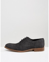 Asos Lace Up Oxford Shoes In Denim