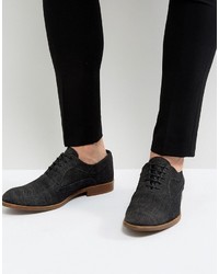 Asos Lace Up Oxford Shoes In Denim