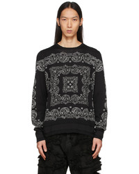 Givenchy Black Jacquard Bandana Sweater