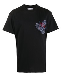 JW Anderson Paisley Embroidered T Shirt
