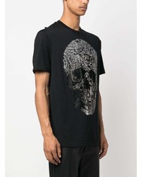 Philipp Plein Paisley Skull Print T Shirt