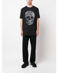 Philipp Plein Ss Paisley Skull T Shirt