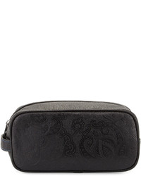 Black Paisley Leather Bag