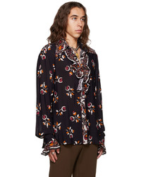 Anna Sui Black Printed Shirt