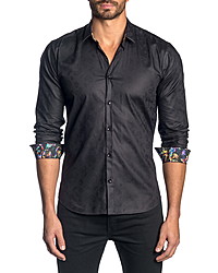Jared Lang Slim Fit Paisley Button Up Sport Shirt