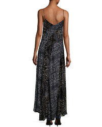 Haute Hippie Off The Beaten Track Paisley Maxi Dress Psycho Burn Out