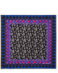 Etro Paisley Print Silk Twill Pocket Square