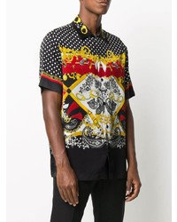 VERSACE JEANS COUTURE Paisley Fantasy Print Short Sleeved Shirt