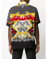 VERSACE JEANS COUTURE Paisley Fantasy Print Short Sleeved Shirt