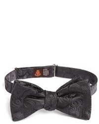 Black Paisley Silk Bow-tie