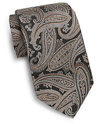 Saks Fifth Avenue Enlarged Paisley Silk Tie