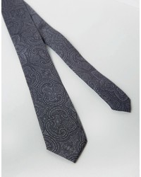 Asos Slim Paisley Tie And Pocket Square Pack
