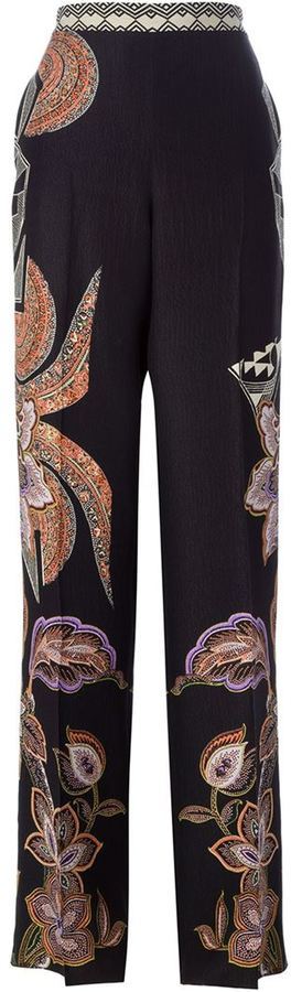 Etro Paisley Print Wide Leg Trousers, $1,039, farfetch.com