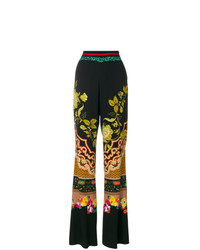 Etro Mixed Print Wide Leg Trousers
