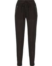 Enza Costa Mid Rise Cotton Tapered Pants