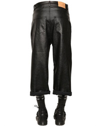 Cheap Monday 155cm Cropped Baggy Faux Leather Pants