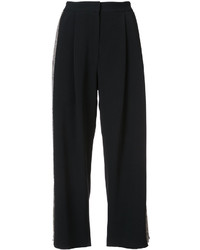 ADAM by Adam Lippes Adam Lippes Stretch Cady Pleat Front Culottes With Embellished Sides