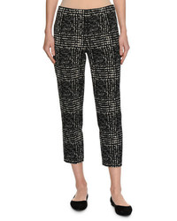 Piazza Sempione Audrey Prince Of Wales Slim Cropped Pants