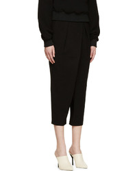 Chloé Black Asymmetrical Textured Trousers